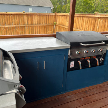 Strip and reseal outdoor kitchen concrete countertops