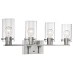 Nuvo Lighting - Nuvo Lighting 60/7174 Sommerset - 4 Light Bath Vanity - Sommerset; 4 Light; Vanity Fixture; Brushed NickelSommerset 4 Light Ba Brushed Nickel ClearUL: Suitable for damp locations Energy Star Qualified: n/a ADA Certified: n/a  *Number of Lights: Lamp: 4-*Wattage:60w A19 Medium Base bulb(s) *Bulb Included:No *Bulb Type:A19 Medium Base *Finish Type:Brushed Nickel
