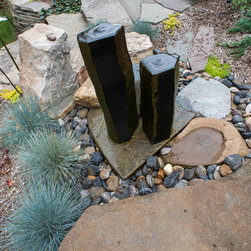 Modern Rustic Back Yard Remodel - Outdoor Fountains And Ponds
