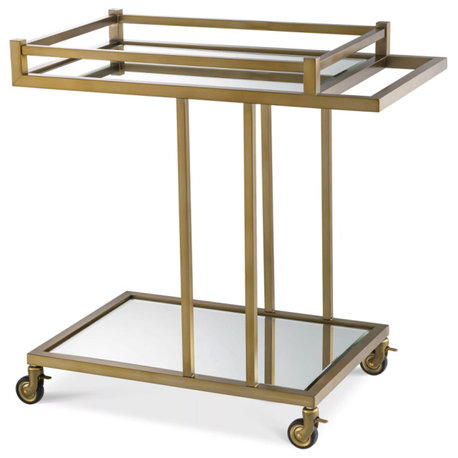 Stainless Steel Framed Glass Trolley | Eichholtz Beverly Hills