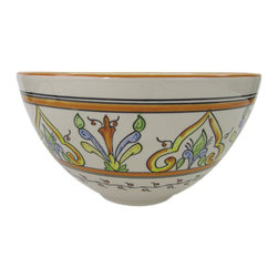 Le Souk Ceramique - Deep Stoneware Salad Bowl Salvena Design - Serving And Salad Bowls