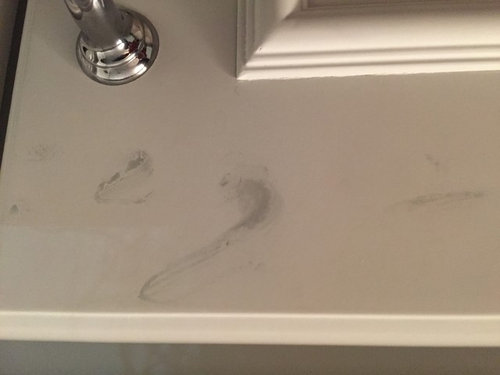 Stain On White Lacquer Cabinet Door - How To Remove Hair Dye From Bathroom Vanity