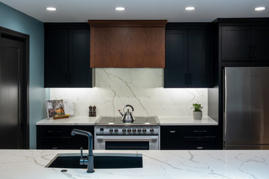 Kitchen - transitional kitchen idea in Detroit