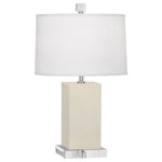 Robert Abbey - Robert Abbey BN990 Harvey-One Light Table Lamp-11.5 In 9.25 In - Shade Included.  Base DimensionHarvey-One Light Tab Bone Glazed/Lucite O *UL Approved: YES Energy Star Qualified: n/a ADA Certified: n/a  *Number of Lights: 1-*Wattage:60w G16.5 Candelabra bulb(s) *Bulb Included:No *Bulb Type:G16.5 Candelabra *Finish Type:Bone Glazed/Lucite
