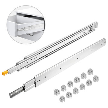 Push To Open Full Extension Ball Bearing Drawer Slide 500lbs Loading, 48 Inch