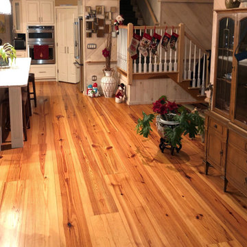 Heart Pine Plank Flooring, Kitchen