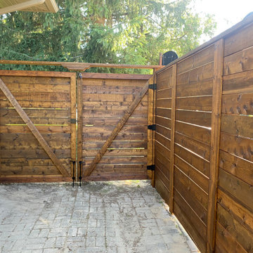 Sheds and Fences, stained and painted