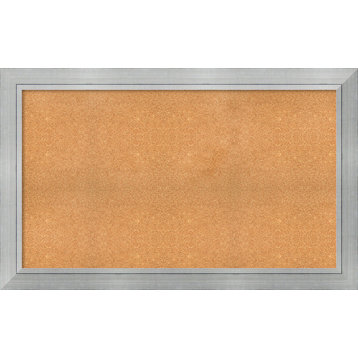 Framed Cork Board, Romano Silver Wood, 63x39