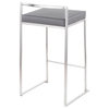 Fuji Contemporary Stackable Counter Stool in Stainless Steel