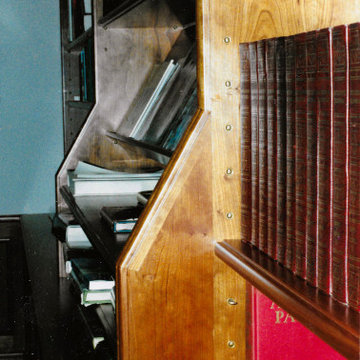 Cherry bookcase detail