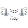 Double Dummy Set With Keyhole, Deco Plate With Crystal Knob, Bright Chrome