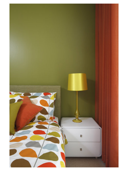 Green And Orange Bedrooms Houzz
