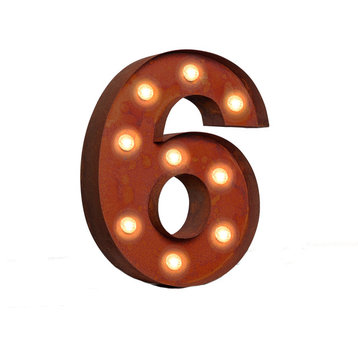 Vintage Retro Lights and Signs Number "6"
