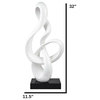 Abstract Resin Handmade Sculpture, White, Large