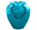 Glazed Pot Floor Fountain, LED Lights, Teal