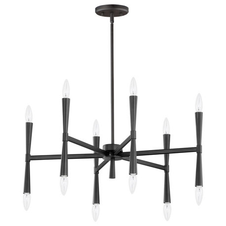 Maxim Rome 12-Light Chandelier 24626BK - Black