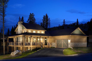 Inspiration for a rustic exterior home remodel in Denver