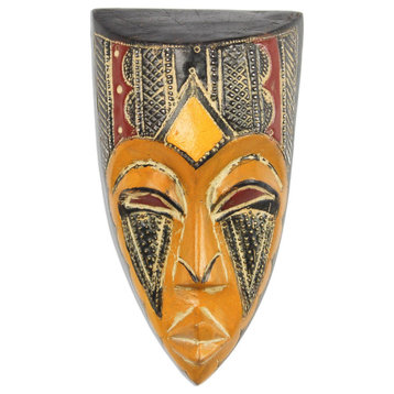 Novica Handmade Kamgoli Be African Wood Mask
