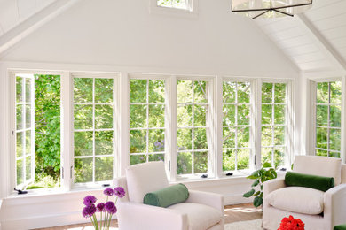 Beach style sunroom photo in Boston