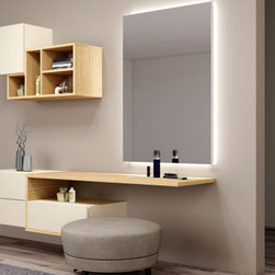 Bespoke Dressing Table with Custom Storage in Creama Beige by Inspired Elements - Dressing Tables