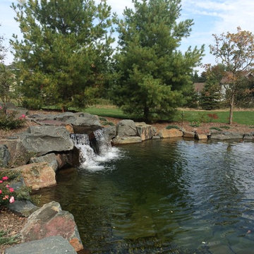 A waterfall