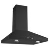 Winflo Convertible Wall-Mount Range Hood, Black, 30"