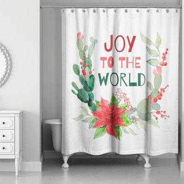 Joy to the World 71x74 Shower Curtain