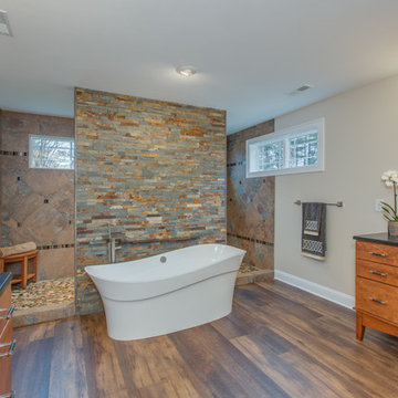 Master & Half Bathroom With Sliding Mirror