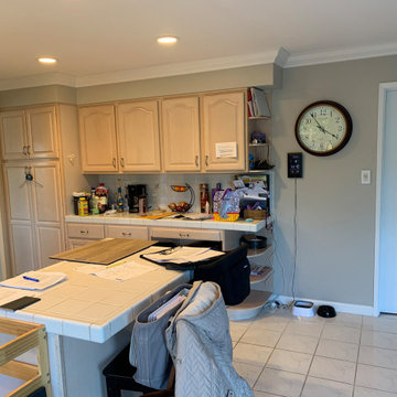 Before Open + Bright Transitional Kitchen