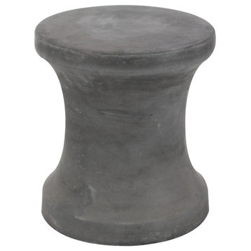 Black Fiber Clay Industrial Stool, 16 " x 14 " x 14 "