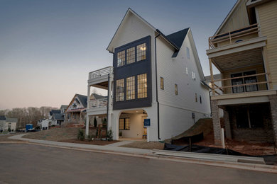 Transitional exterior home idea in Charlotte