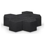 Meridian Furniture - Eternal Modular Coffee Table, Black, 6 Piece - Liven up your living room with this coffee table from the Eternal collection. Crafted from solid oak wood and featuring a black finish, this coffee table is both sturdy and stylish. Its modular shape enables you to connect the coffee table to as many as needed, making it a versatile accent piece for your home. Its contemporary design is perfect for any modern living space, and its stability ensures that it stays in place.
