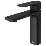 VIGO Industries - VIGO Davidson Single Hole Bathroom Faucet, Matte Black - Discover a superior hand-washing experience with The VIGO Davidson single-hole bathroom faucet. With a flat top and parallel single lever, the single-handle faucet blends high-quality construction and elegant bathroom design. Plated in 7 layers of premium finish and built from solid brass, this sink faucet is incredibly durable and designed to last in your home for years to come. With a matching finish deck plate available in select faucet kits, this faucet for the bathroom will instantly upgrade your space. Complete the look with a coordinating pop-up drain sold separately from VIGO.