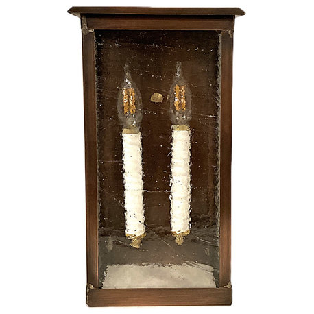 Large Plateau Solid Copper Wall Lamp03, Antique copper handmade in USA.