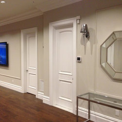 30" x 80" 2 Panel Arched Top White Primed Door with Raised Moulding (1-3/4") - Interior Doors
