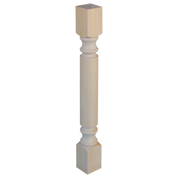 Tuscan Wood Post for Cabinets, Basswood, 3.75"x3.75"x35.5"