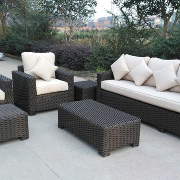 poly rattan sofa