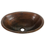 SoLuna - 17" Oval Copper Bathroom Sink, Medium by SoLuna, Dark Smoke, Rolled Rim - Copper is naturally antibacterial!  This 17" Oval Copper Bathroom Sink, Medium by SoLuna is available in four finish options: Dark Smoke, Café Natural, Rio Grande, Matte Copper.
