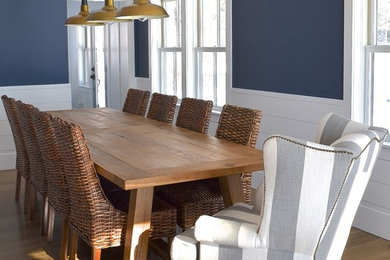 Design ideas for a beach style dining room in Minneapolis.