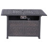 Bellvue Square Outdoor Gas Firepit Table With Doors,  44"