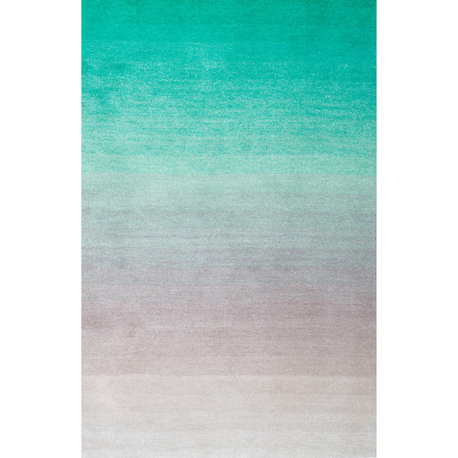 Nuloom Hand-Tufted Ombre Shag Os02 Rug, Turquoise 5'x8'