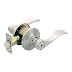 Designers Impressions - Kingston Privacy Door Lever, Satin Nickel - Door Levers