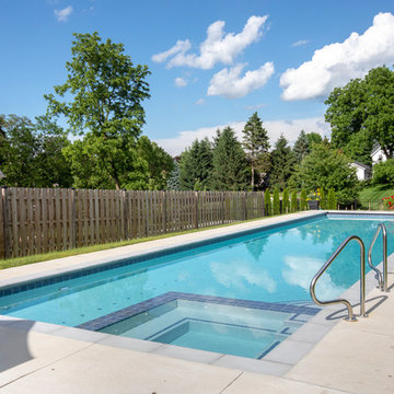 Barrington, IL Lap Pool with Interior Hot Tub