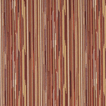 Orange Brown Ivory Abstract Striped Contract Upholstery Fabric By The Yard