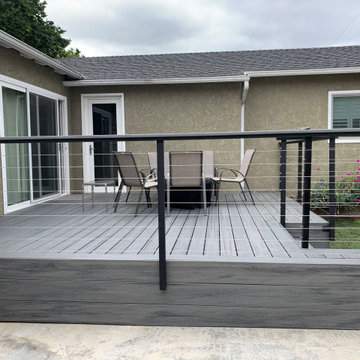 Deck with custom metal railing- Long Beach