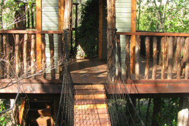 Inspiration for a large rustic backyard landscaping in Dallas.
