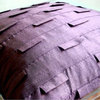 Pintucks Purple Art Silk 12"x12" Pillow Covers Decorative, Plum Ocean