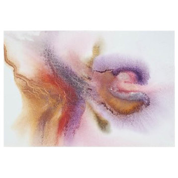 11796 2 Purple Yellow Watercolor Canvas Art Print, 36x48