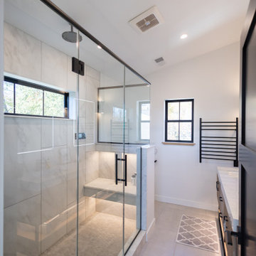Sharp Californian Contemporary Primary Bathroom Suite