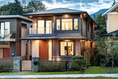 Mid-sized danish exterior home photo in Vancouver